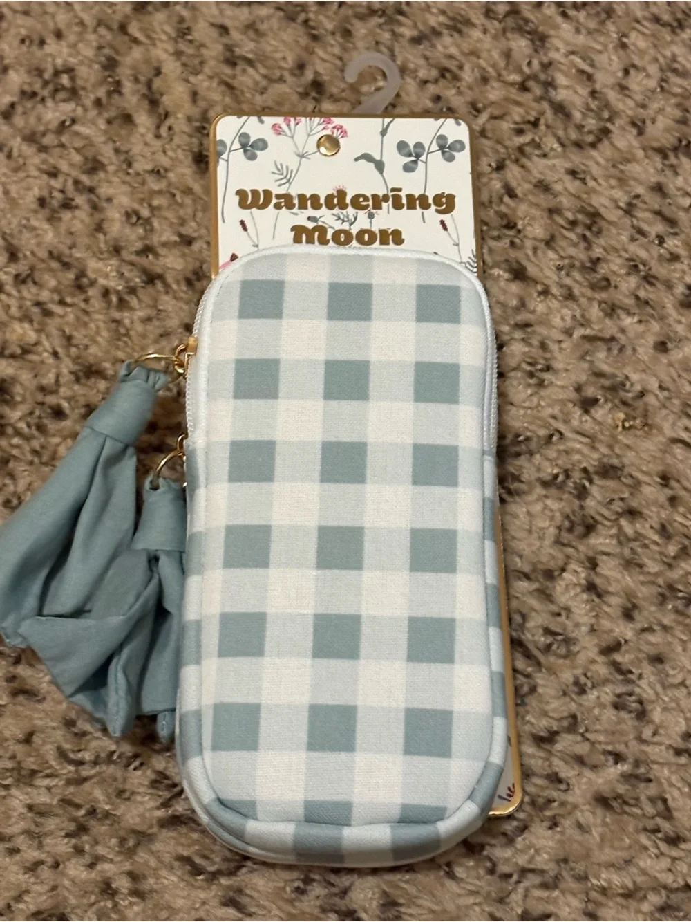 Madison Home Wandering Moon Light Blue Women's Glasses Case